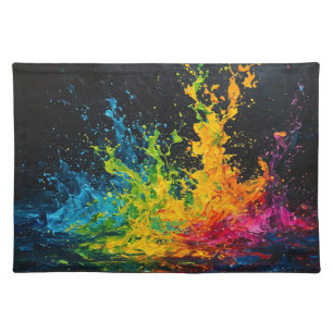 Colorful Paint Splash Cloth Placemat