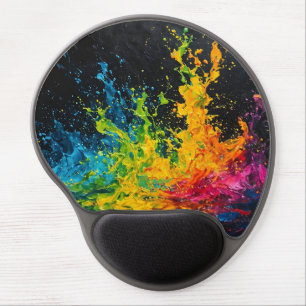 Colorful Paint Splash Gel Mouse Pad