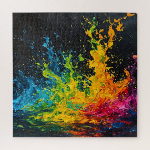 Colorful Paint Splash Jigsaw Puzzle