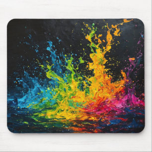 Colorful Paint Splash Mouse Pad