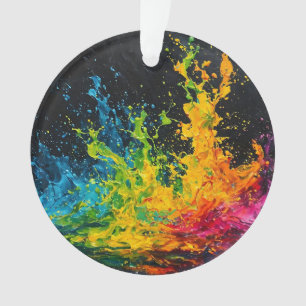 Colorful Paint Splash Ornament