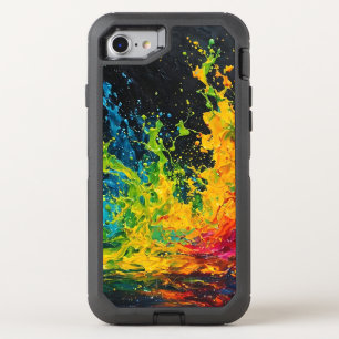 Colorful Paint Splash OtterBox Defender iPhone SE/8/7 Case