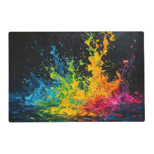 Colorful Paint Splash Placemat