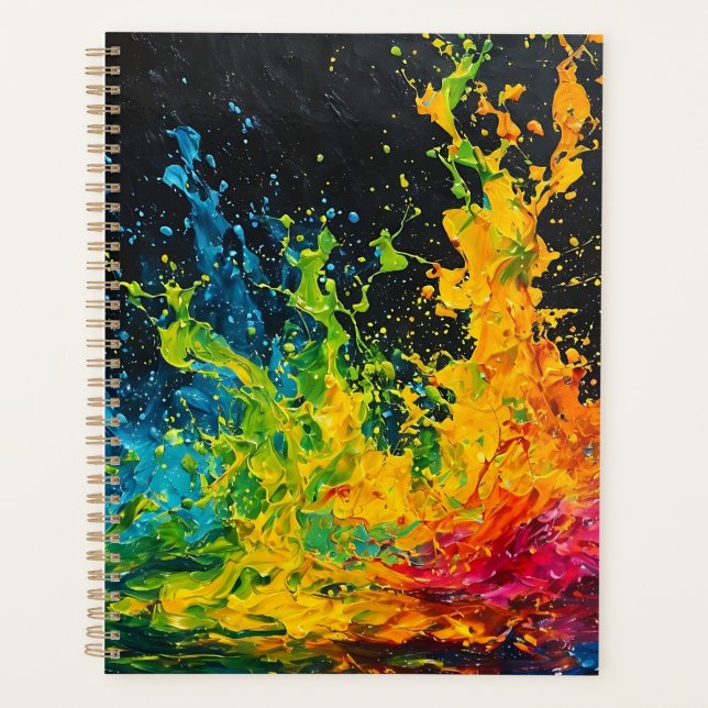 Colorful Paint Splash Planner (Front)