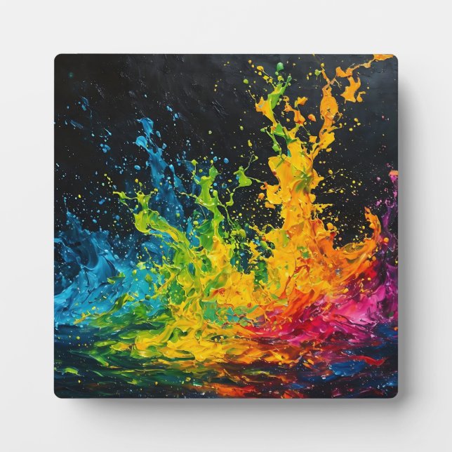 Colorful Paint Splash Plaque (Front)