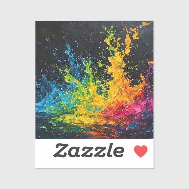 Colorful Paint Splash Sticker (Sheet)