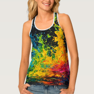 Colorful Paint Splash Tank Top