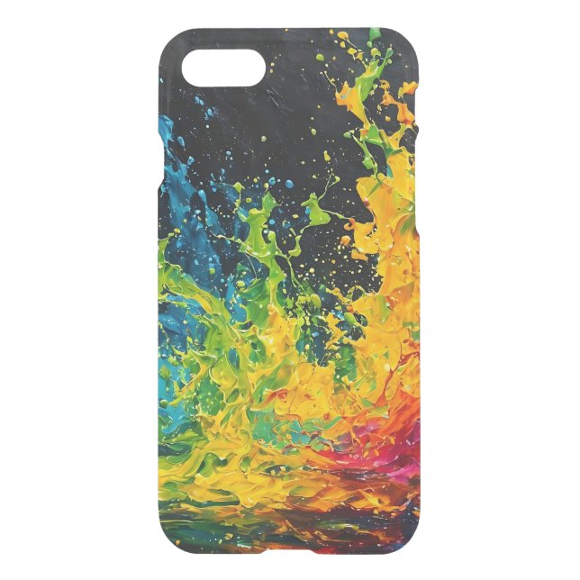Colorful Paint Splash Uncommon iPhone Case (Back)