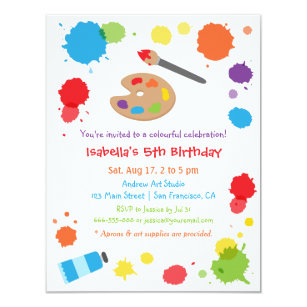 painting party invitations zazzle