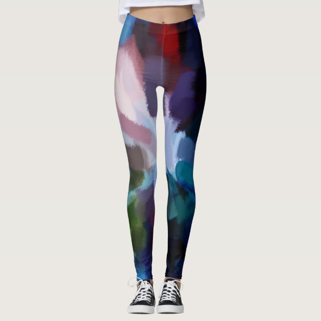 Colorful Paint Splatter #19 Leggings (Front)