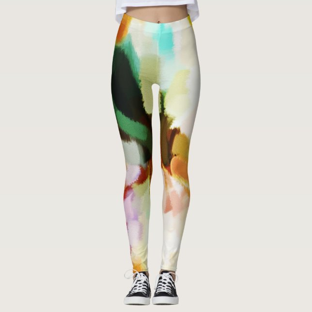 Colorful Paint Splatter #25 Leggings (Front)
