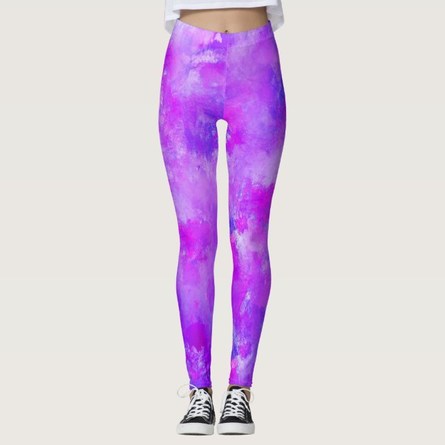 Colorful Paint Splatter #3 Leggings (Front)