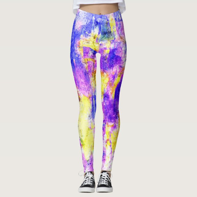 Colorful Paint Splatter #6 Leggings (Front)