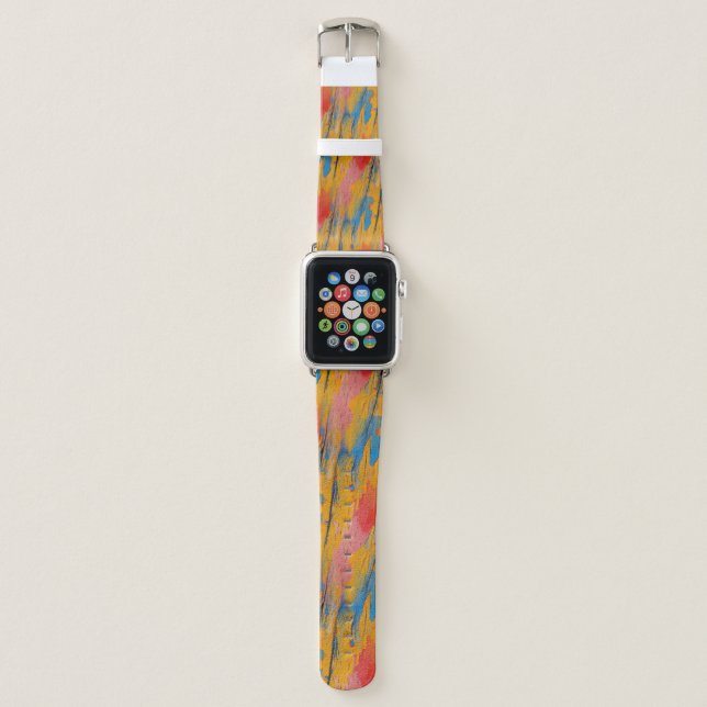 Colorful Paint Splatter Apple Watch Band (Front)