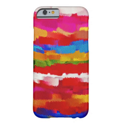 Colorful Paint Splatter Brush Stroke 2 Barely There iPhone 6 Case