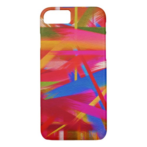 Colorful Paint Splatter Brush Stroke iPhone 87 Case