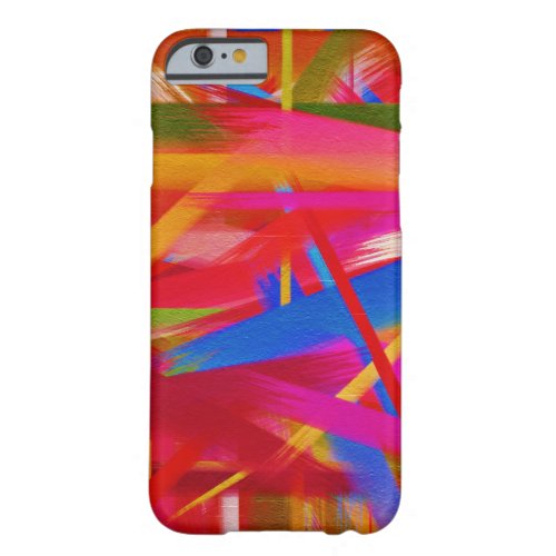 Colorful Paint Splatter Brush Stroke Barely There iPhone 6 Case