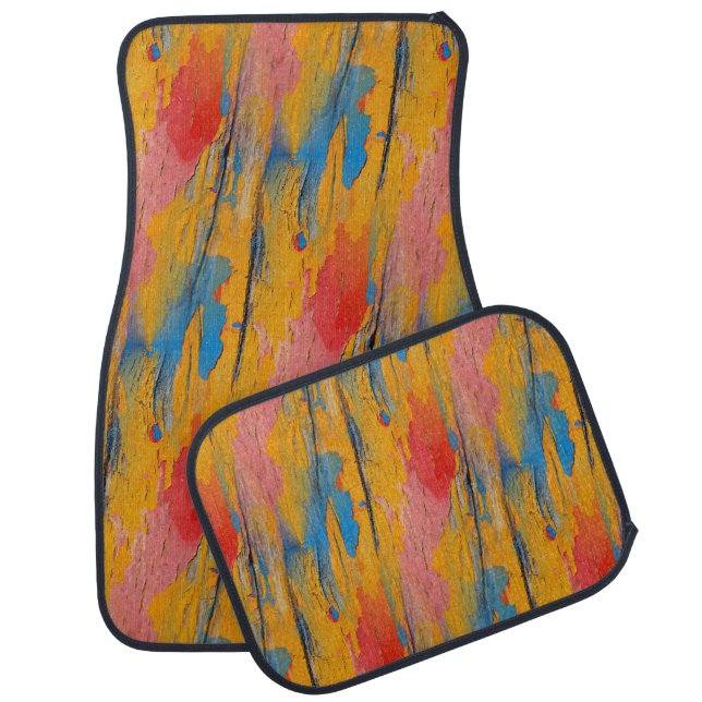 Colorful Paint Splatter Car Floor Mat (Set)