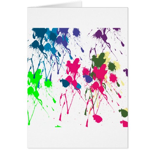 Colorful paint splatter cards (Front)