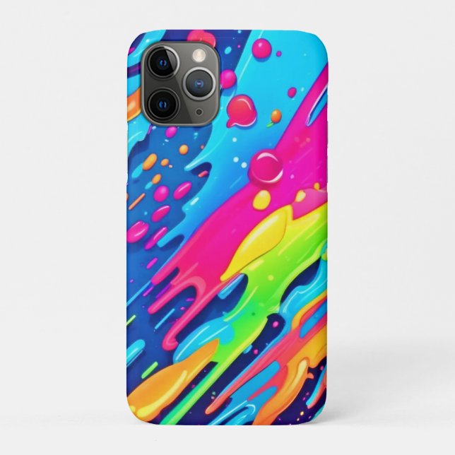 Colorful Paint Splatter Case-Mate iPhone Case (Back)