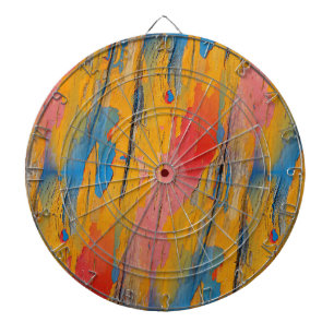 Colorful Paint Splatter Dart Board
