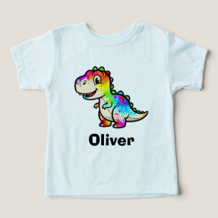 Colorful Paint Splatter Dinosaur Toddler T-shirt