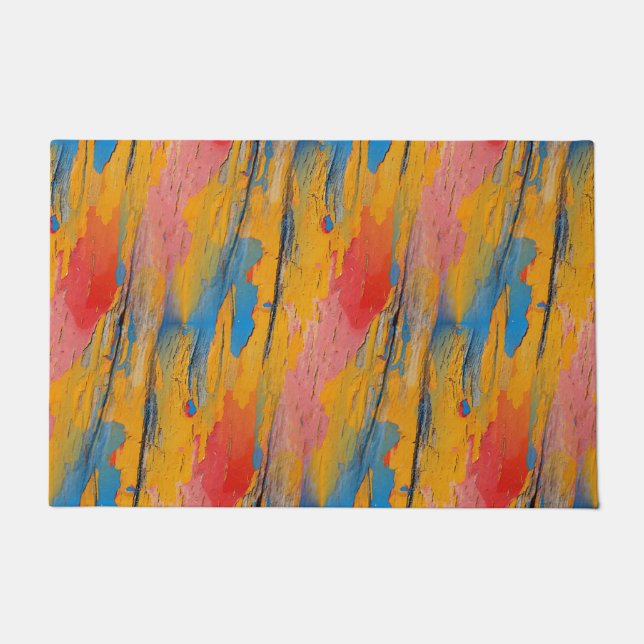 Colorful Paint Splatter Doormat (Front)