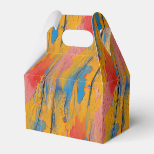 Colorful Paint Splatter Favor Boxes