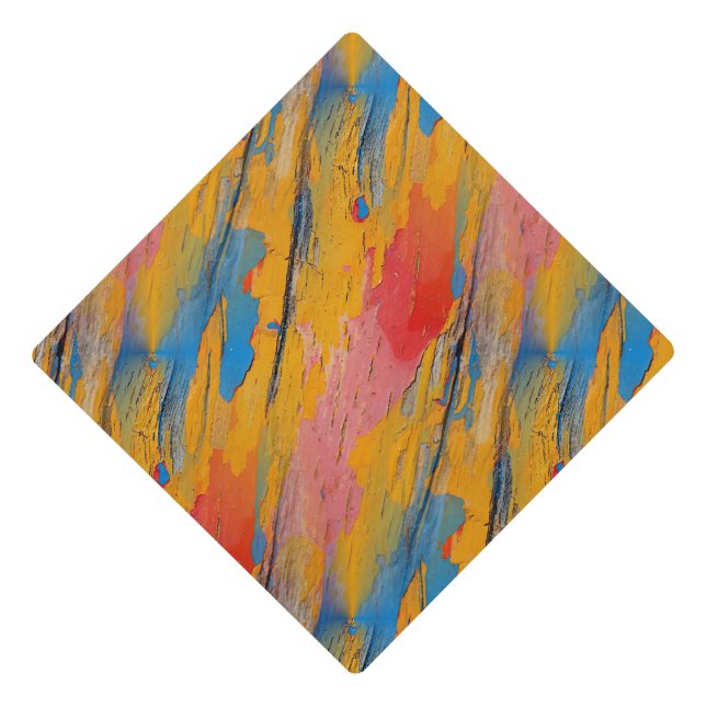 Colorful Paint Splatter Graduation Cap Topper (Front)