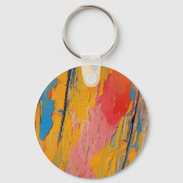 Colorful Paint Splatter Keychain (Front)