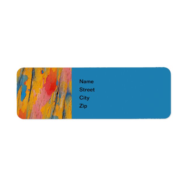 Colorful Paint Splatter Label (Front)