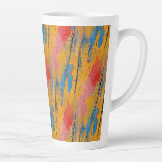 Colorful Paint Splatter Latte Mug (Right)