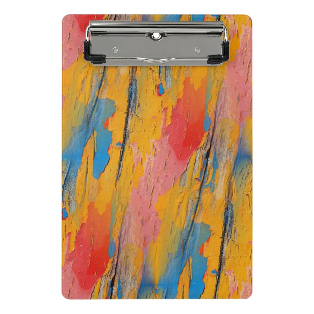 Colorful Paint Splatter Mini Clipboard (Front)
