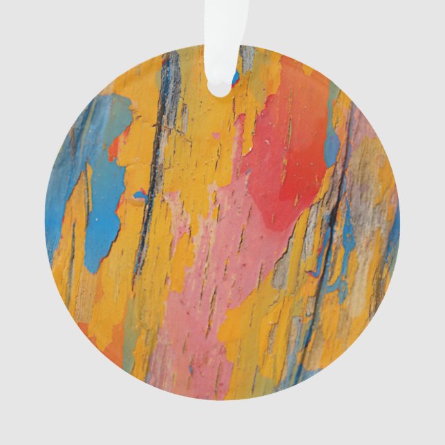 Colorful Paint Splatter Ornament (Front)