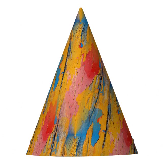Colorful Paint Splatter Party Hat (Front)