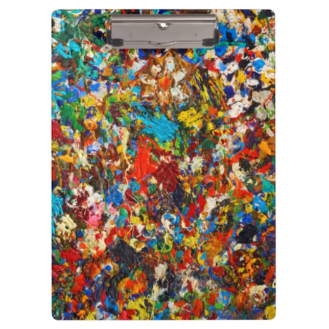 Colorful Paint Splatter Photo Clipboard (Front)