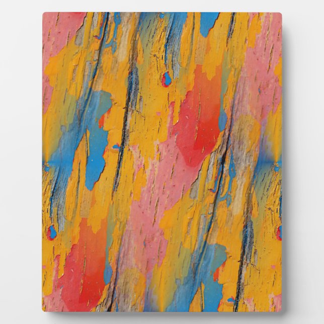 Colorful Paint Splatter Plaque (Front)