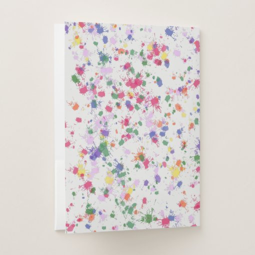 Colorful Paint Splatter Pocket Folders Zazzle