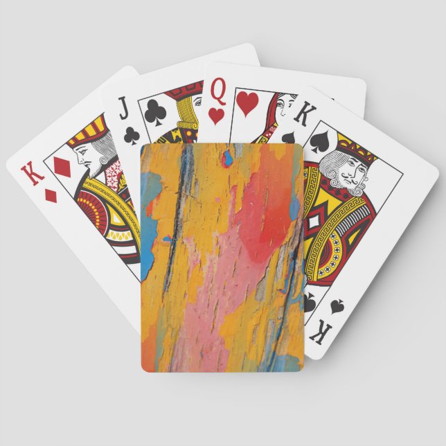 Colorful Paint Splatter Poker Cards (Back)