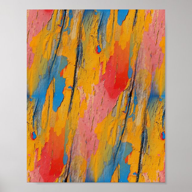 Colorful Paint Splatter Poster (Front)