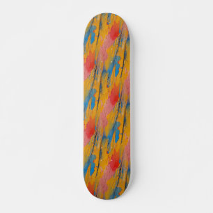 Colorful Paint Splatter Skateboard