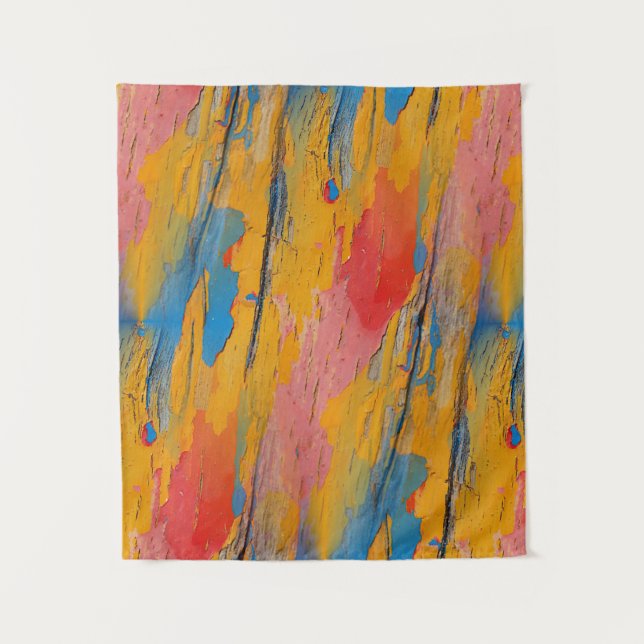 Colorful Paint Splatter Tapestry (Front)