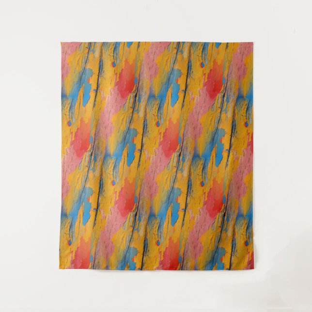 Colorful Paint Splatter Tapestry (Front)