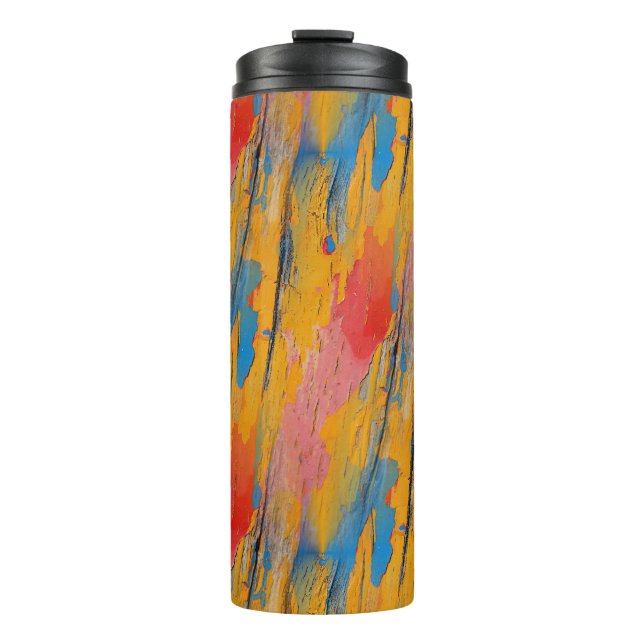 Colorful Paint Splatter Thermal Tumbler (Front)