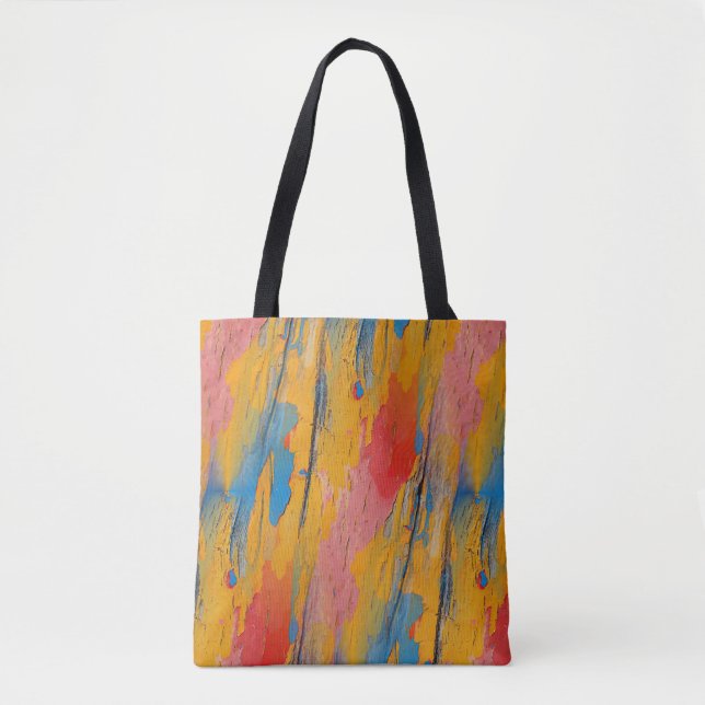 Colorful Paint Splatter Tote Bag (Front)
