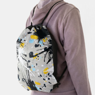 Colorful • Paint • Splatter • Trendy • Pattern • Drawstring Bag