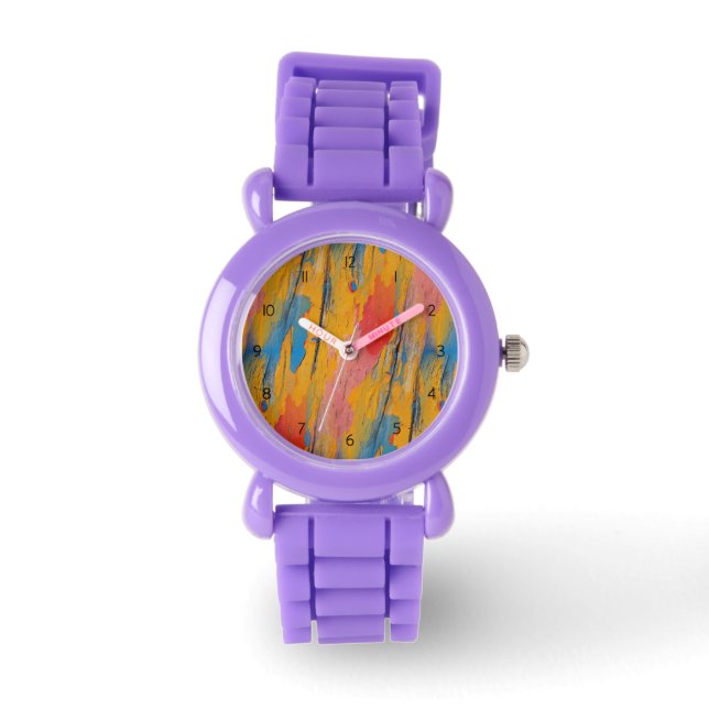 Colorful Paint Splatter Watch (Front)