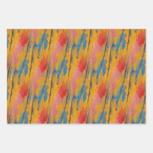 Colorful Paint Splatter Wrapping Paper Sheets