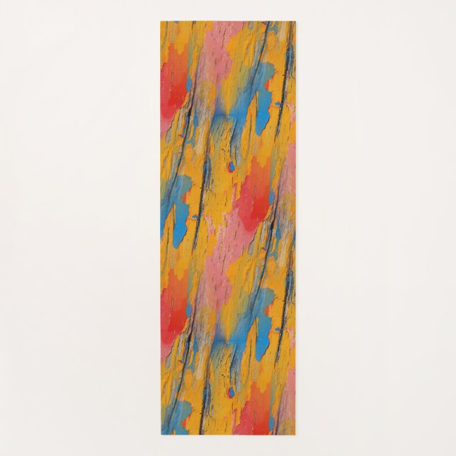 Colorful Paint Splatter Yoga Mat (Front)