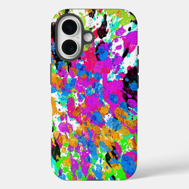 Colorful Paint Splatters Artistic Case-Mate iPhone Case (Back)